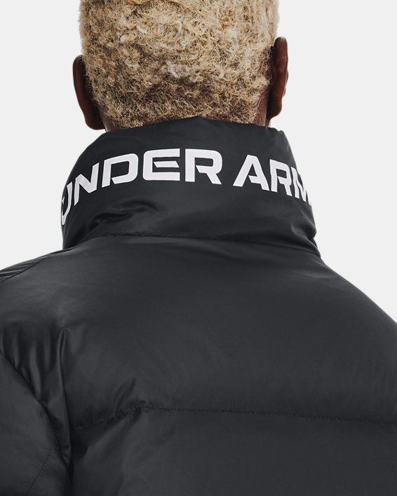 Women's UA Storm Armour Down Puffer Jacket, Black, pdpMainDesktop image number 3